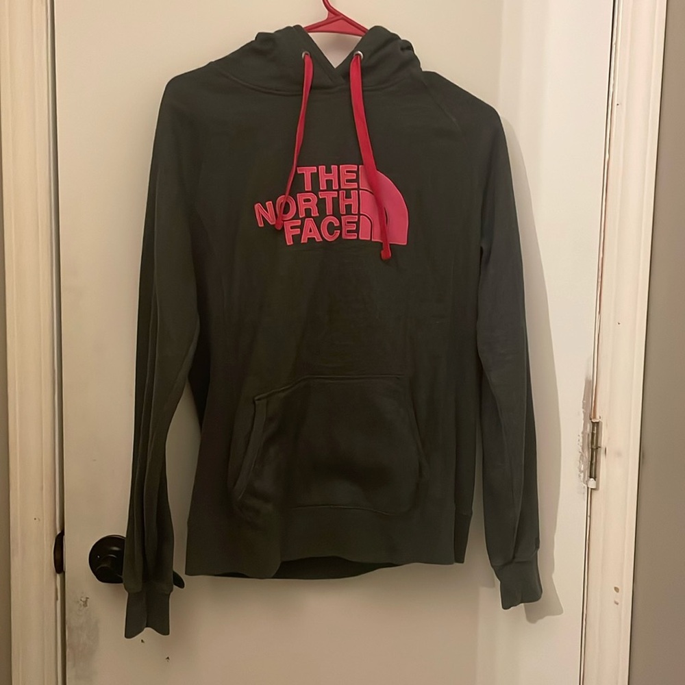 Women’s The North Face hoodie. Large. Grey and Pink